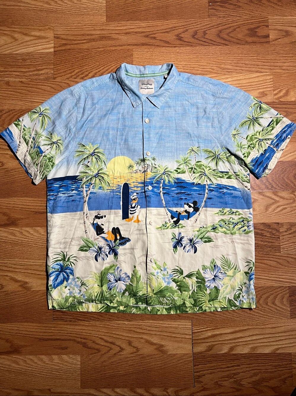 Tommy Bahama Disney Silk Mickey Beach Camp Collar Shirt 2XL